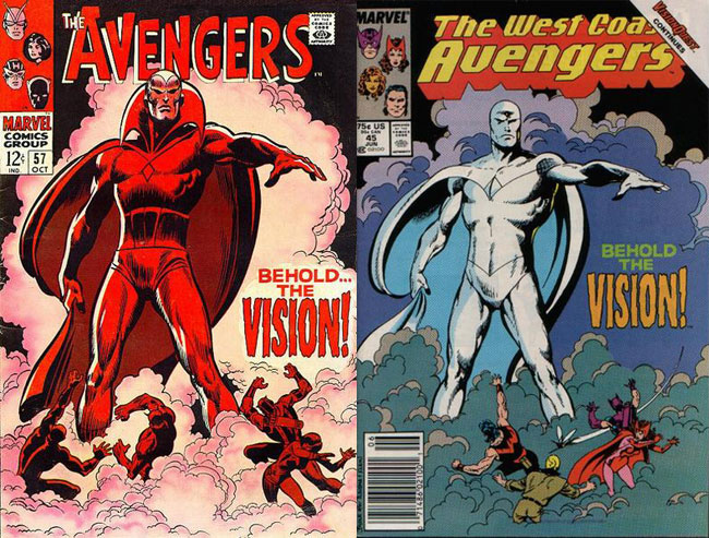 west coast avengers 45 side by side cover
